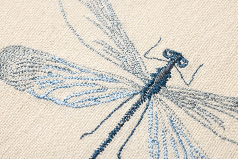 Dragonfly Blue Blue/Beige 1'x1'3" Wall Art